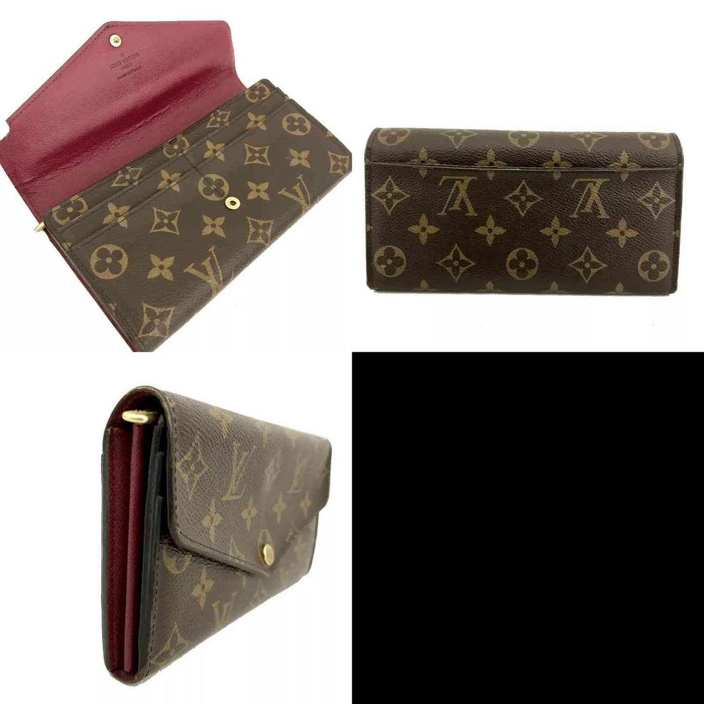 Louis Vuitton  Monogram Sarah Wallet NM Fuchsia SN1149