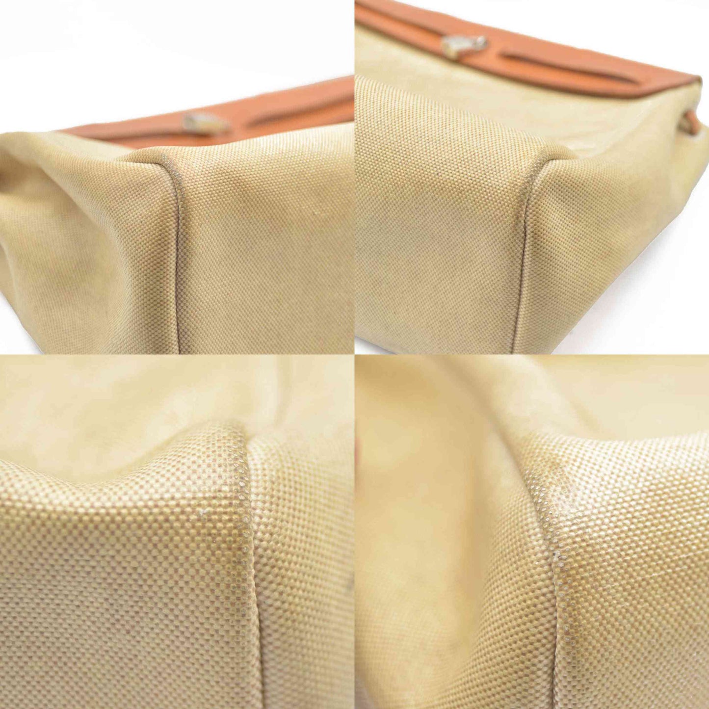 $2750 Hermes  Toile Herbag MM Natural