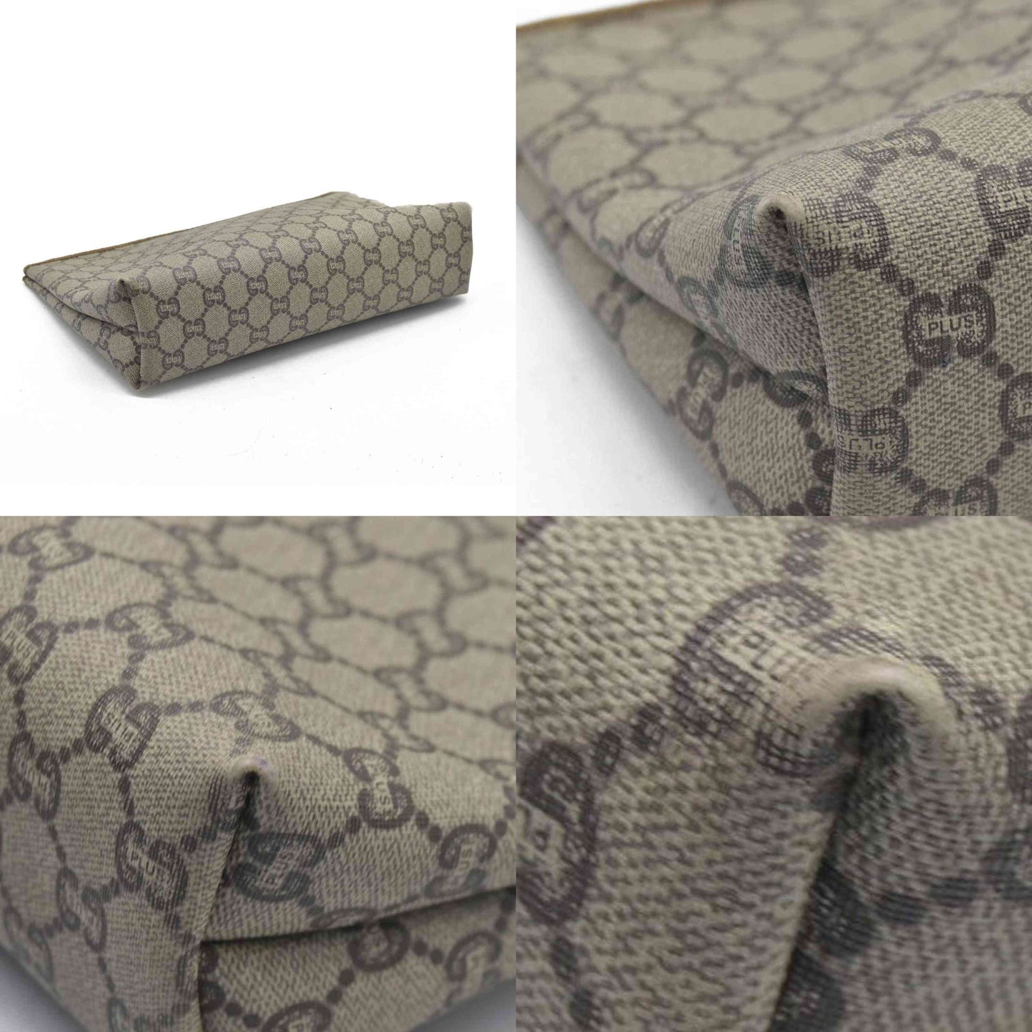 Gucci GG Gucci Plus PVC Leather Pouch Clutch Bag