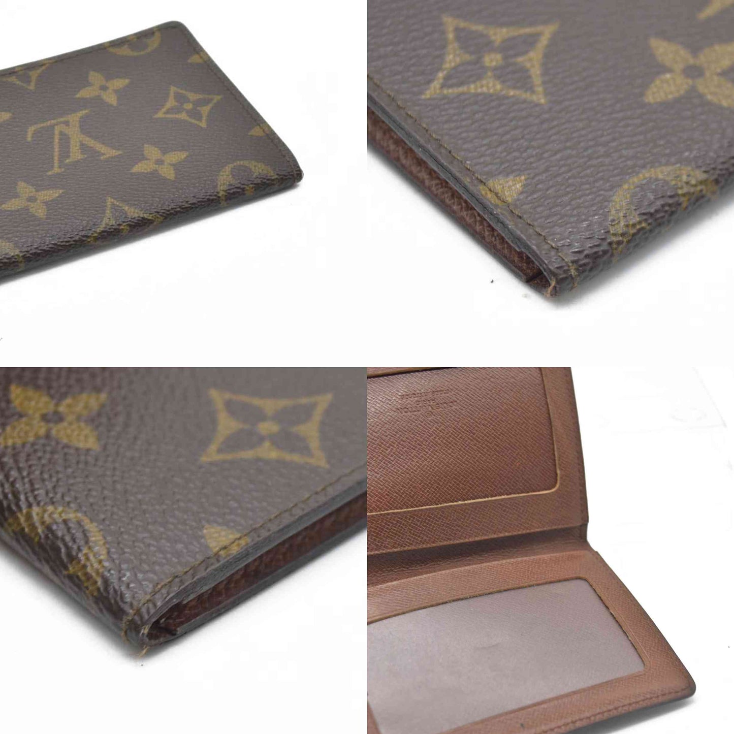 $350  Louis Vuitton Monogram Porte 2 Cartes Vertical Pass Card Case 863A2