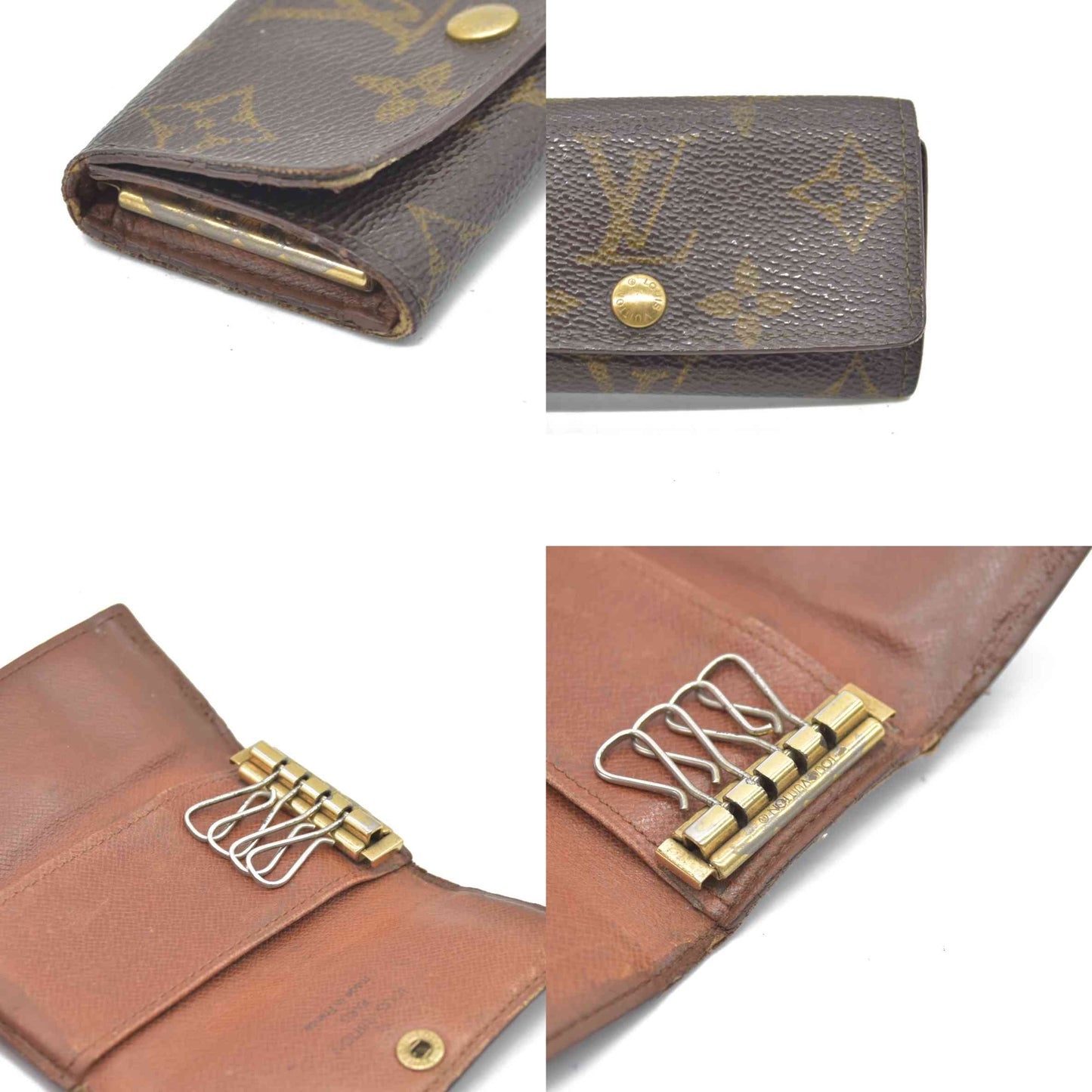 $295 Louis Vuitton Monogram Multiples 4 Ring Key Holder MI0954 1994 CONSIGNMENT