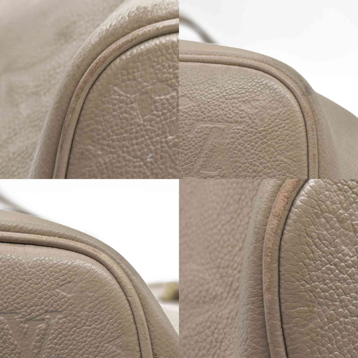 $2940 Louis Vuitton Empreinte Monogram Giant Neverfull MM Tourterelle RFID