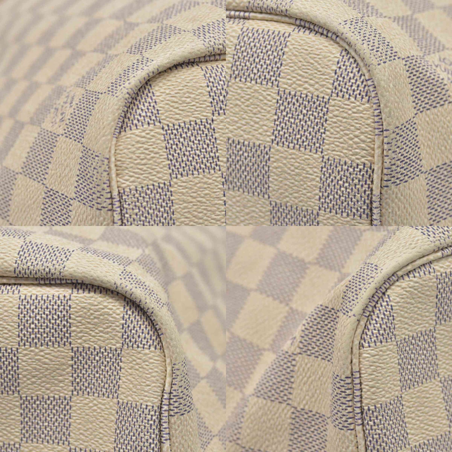 $2170 Louis Vuitton Damier Azur Neverfull MM AR0115