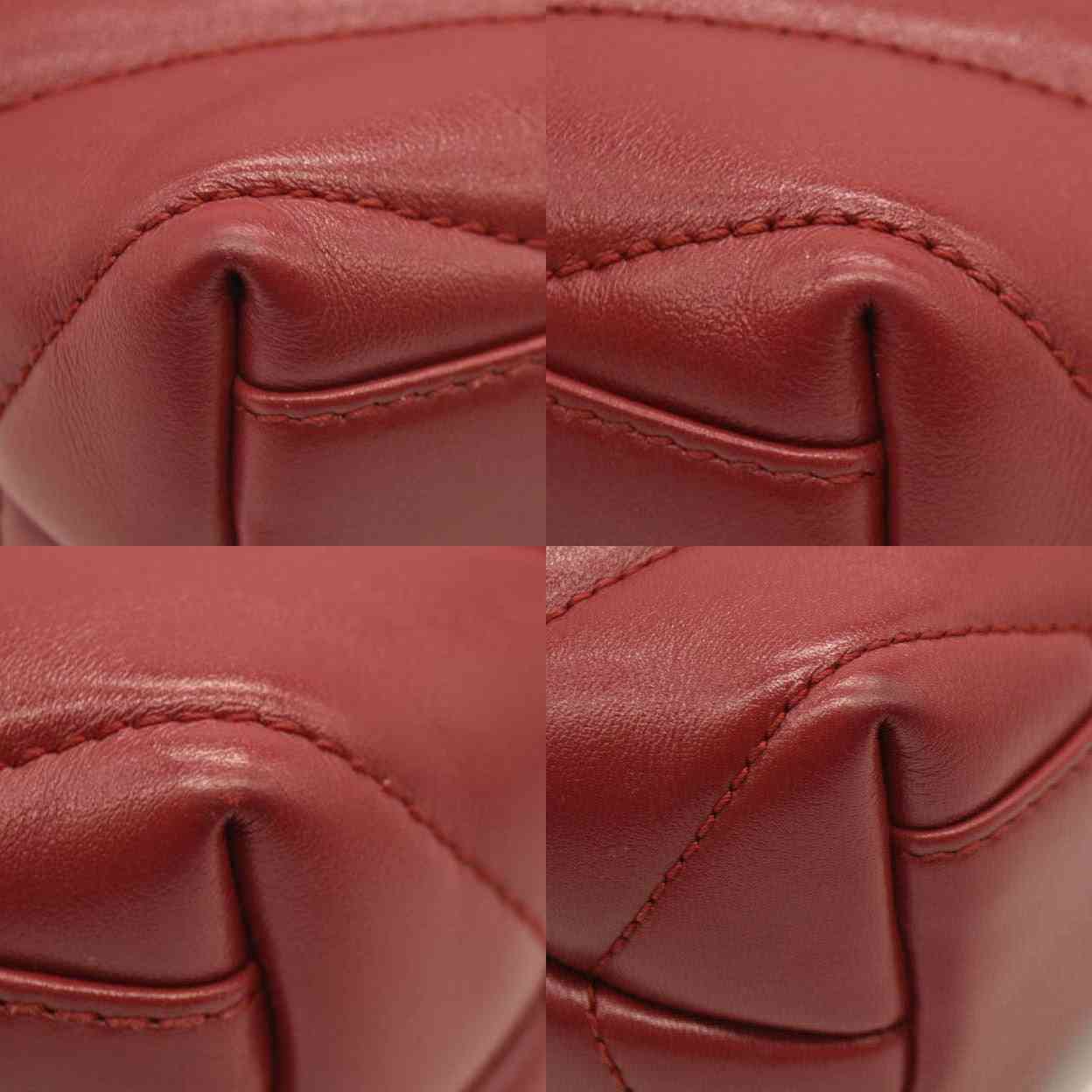 Saint Laurent  Calfskin Y Quilted Monogram Toy Loulou Crossbody Bag Opyum Red