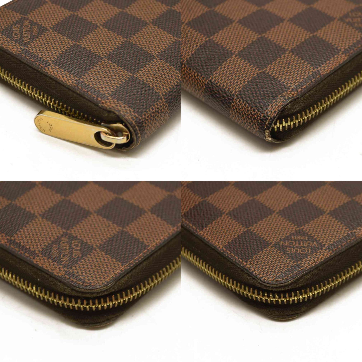$880 Louis Vuitton Damier Ebene Zippy Wallet CA0172