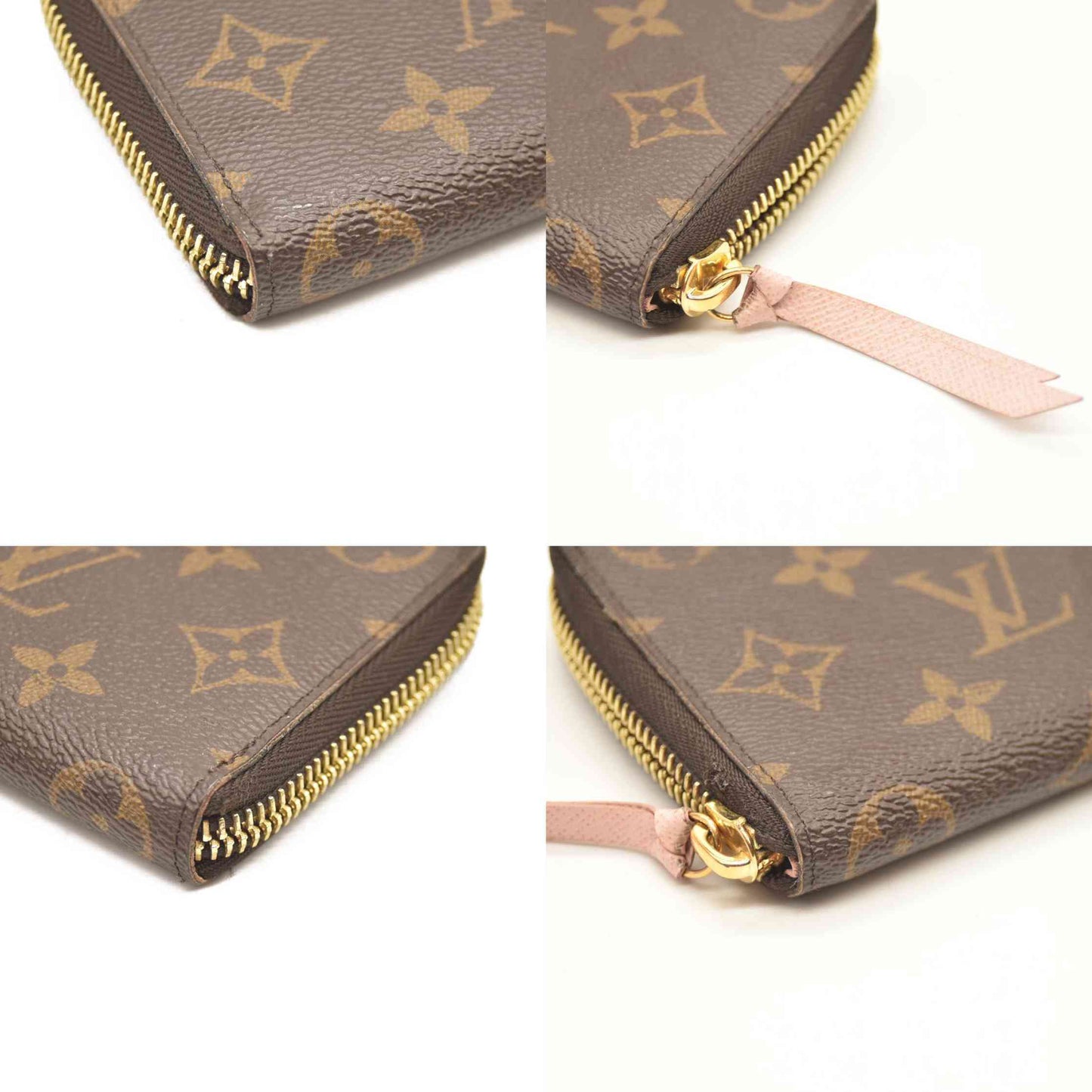 LOUIS VUITTON Monogram Clemence Wallet Rose Ballerine CA3200