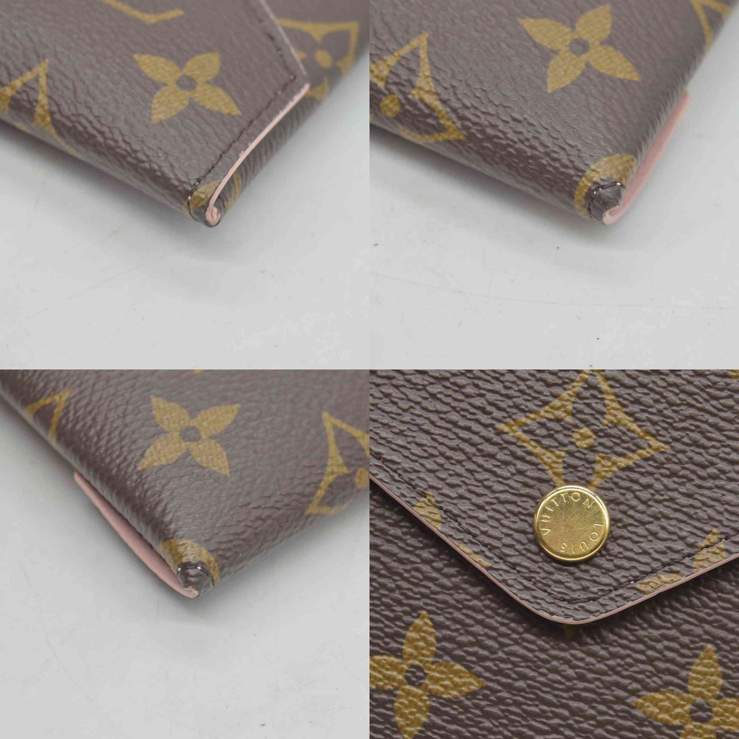 $810 LOUIS VUITTON Monogram Large Kirigami Pochette Insert Rose Ballerine
