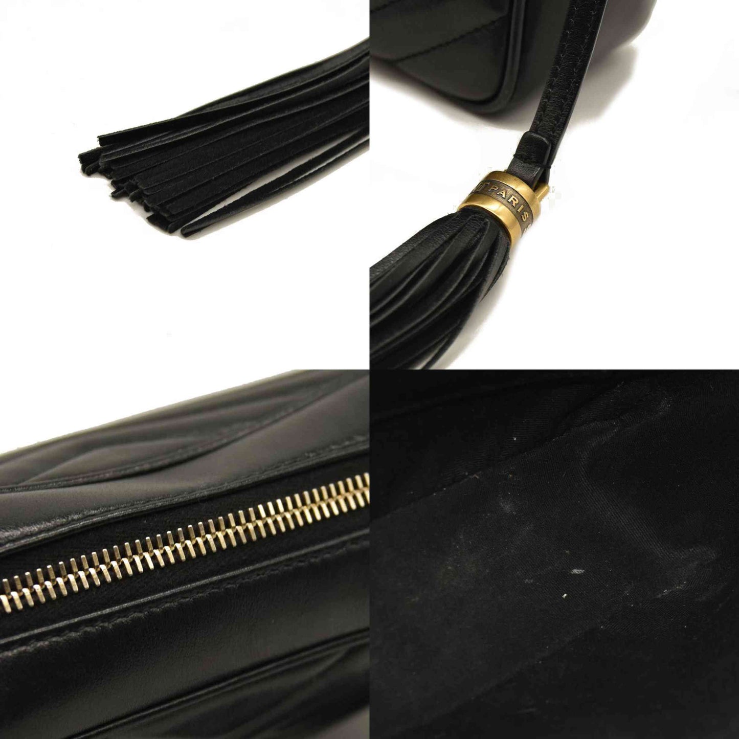 Saint Laurent  Calfskin Matelasse Monogram Lou CameraBag Black