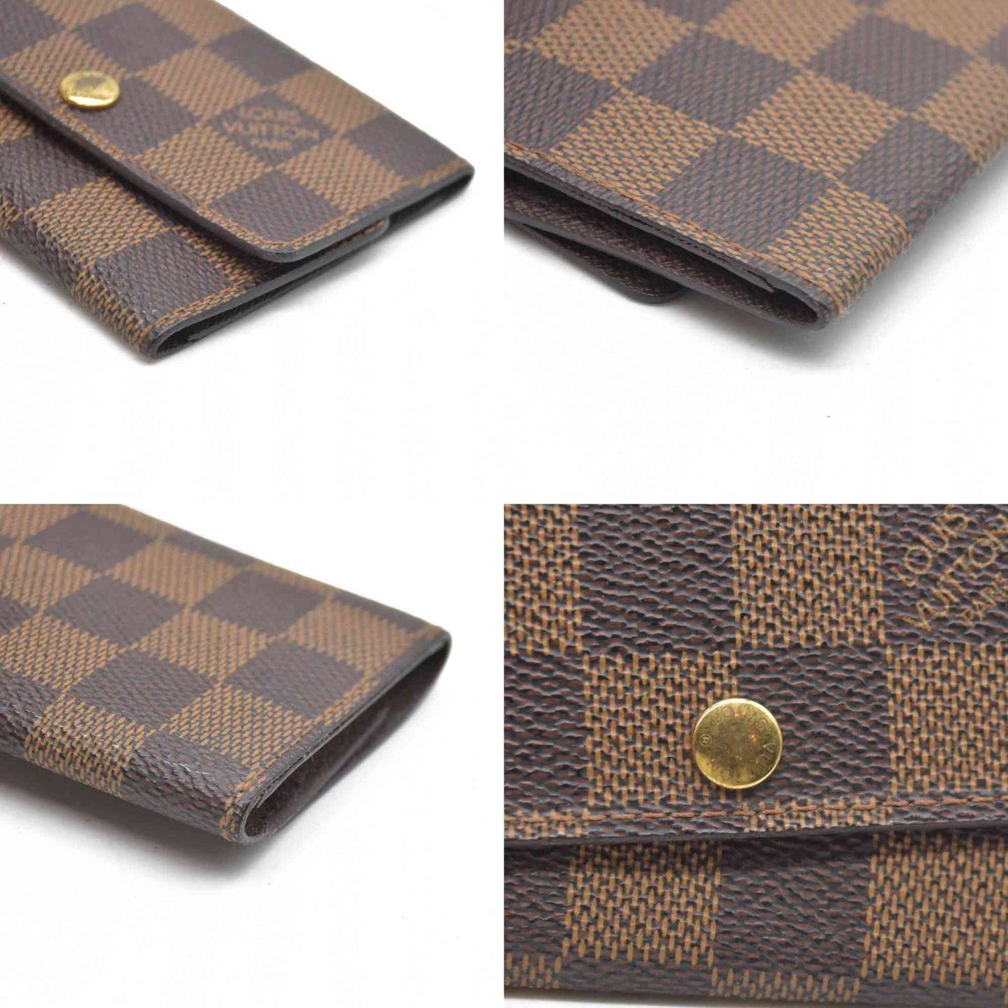 AUCTION $345 Louis Vuitton Damier Multicles 6 Ring Key Case Brown CT0043