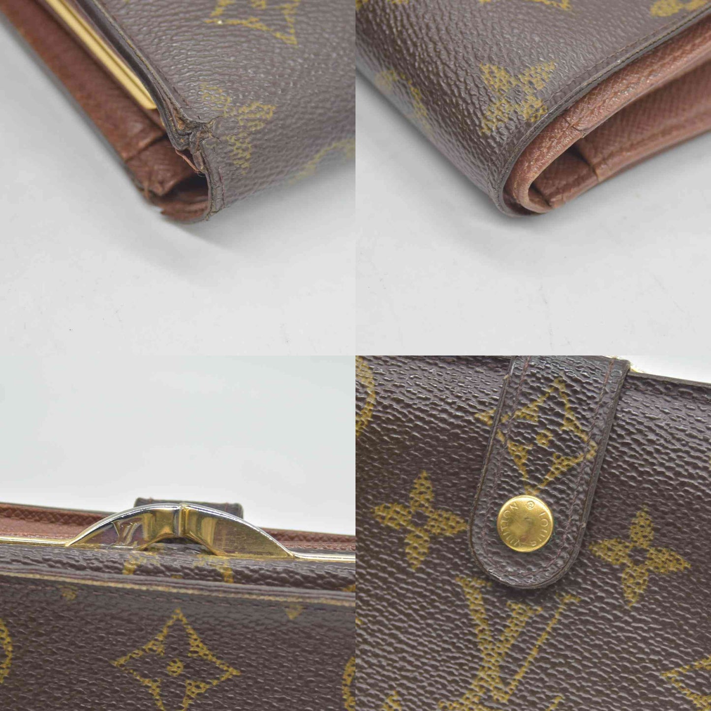 $750 2003 Louis Vuitton Kisslock French Wallet MI0013
