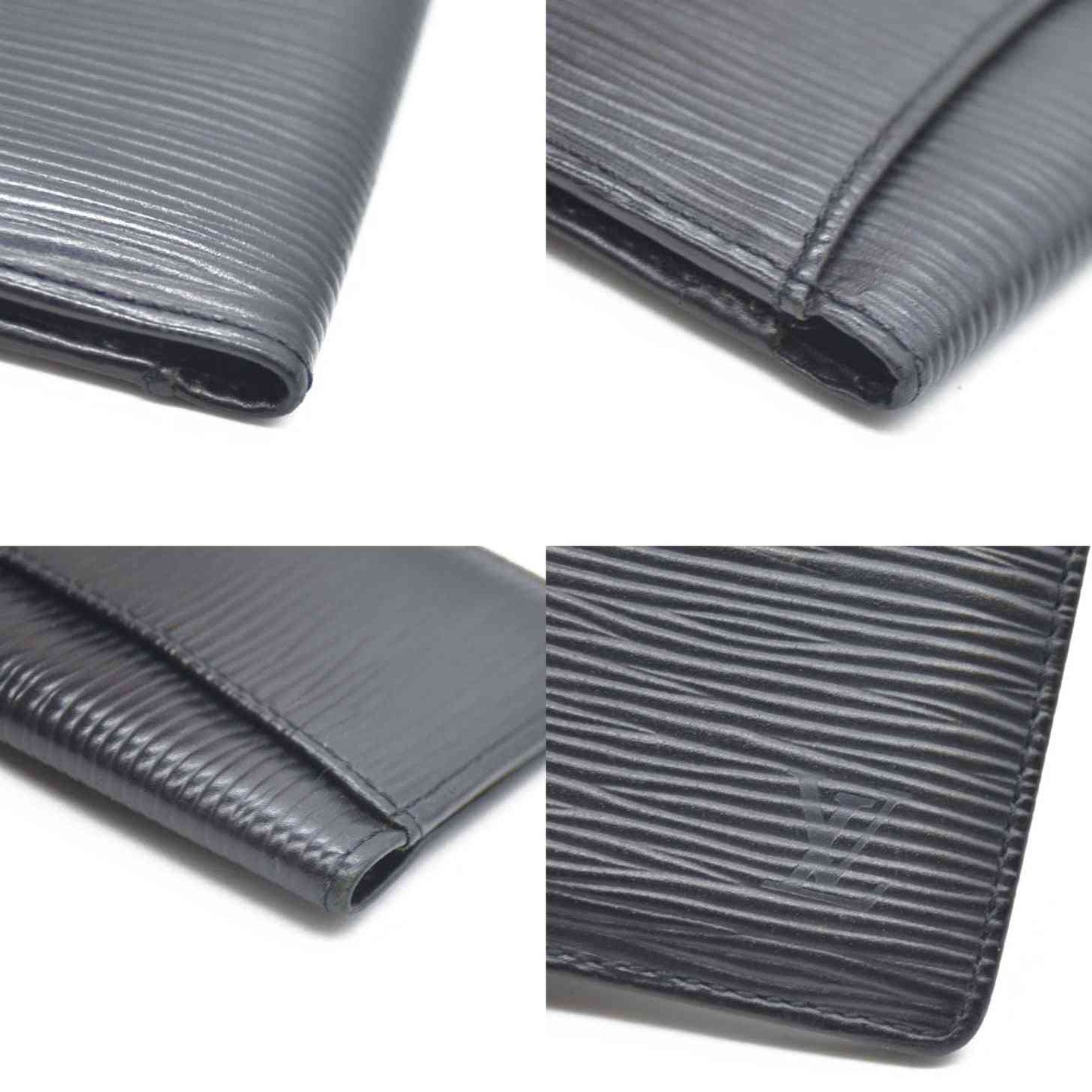 Louis Vuitton Epi De Poche Leather Pass Card Case Black SR0030