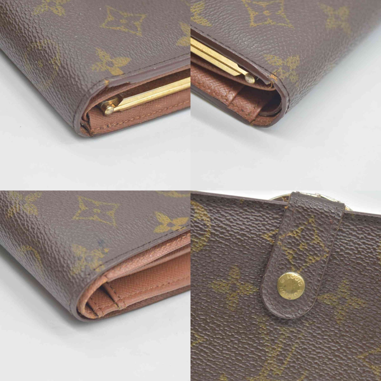 $750 1998 Louis Vuitton Kisslock French Wallet CONSIGNMENT MI0928