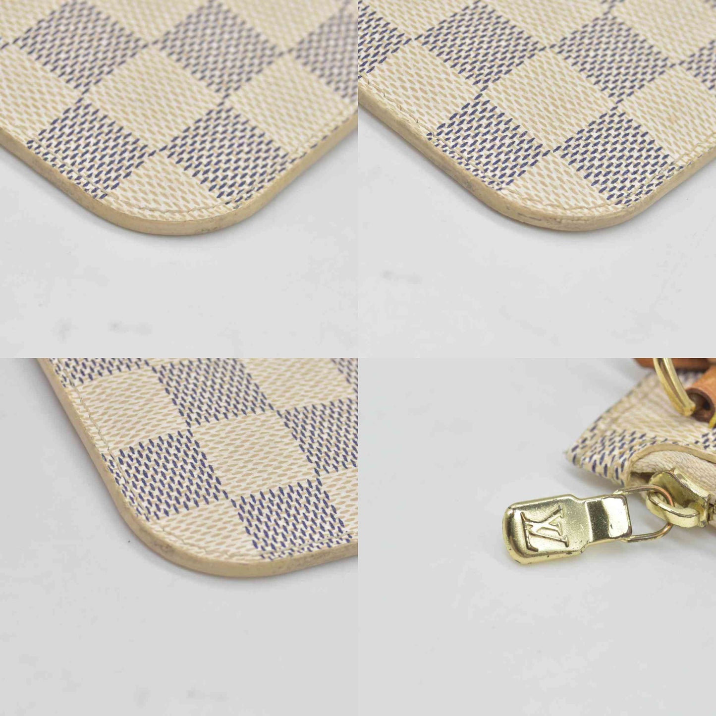 $600 Louis Vuitton Damier Azur Neverfull GM MM Tote Pochette AR1134