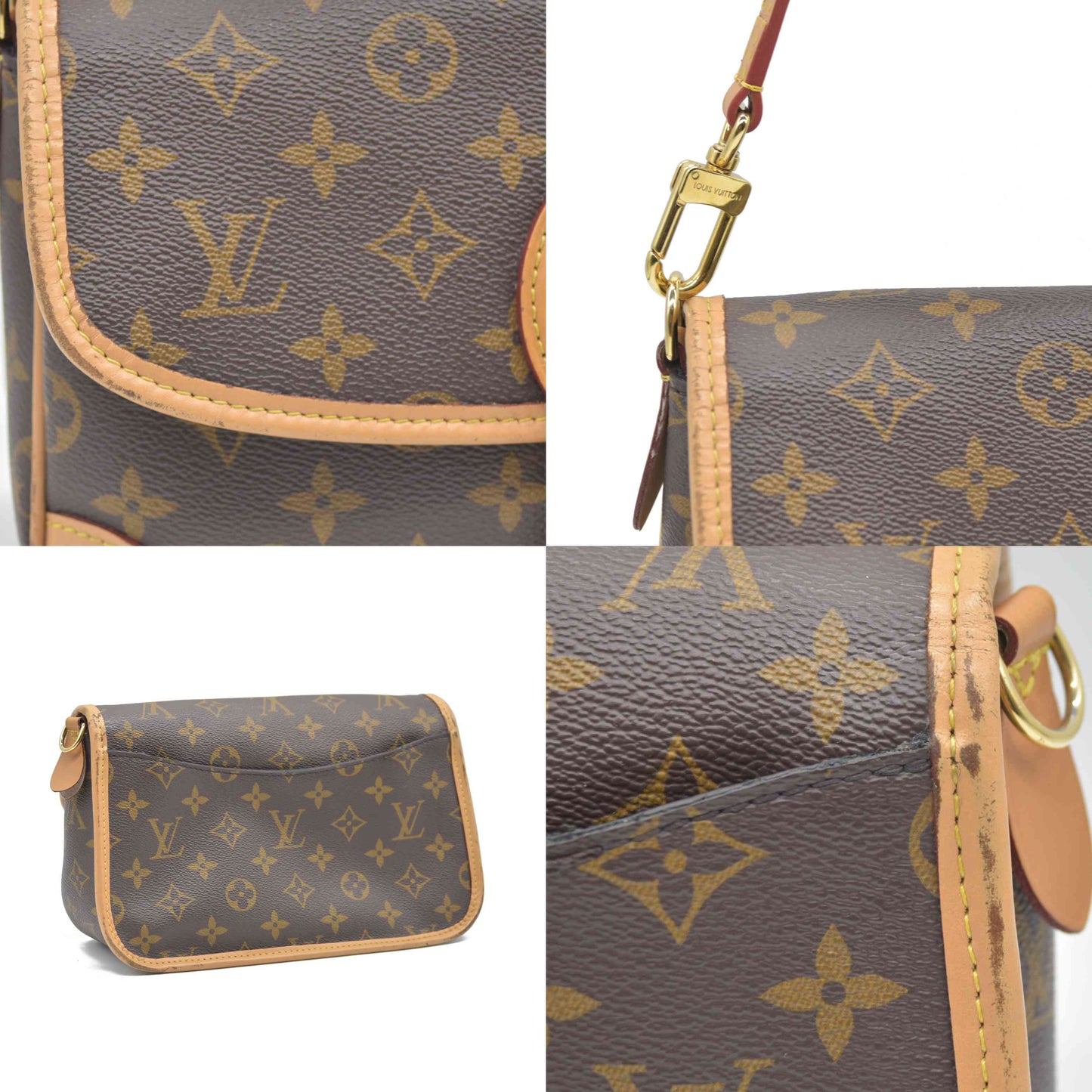 $2620 LOUIS VUITTON  Monogram Diane Black RFID Crossbody