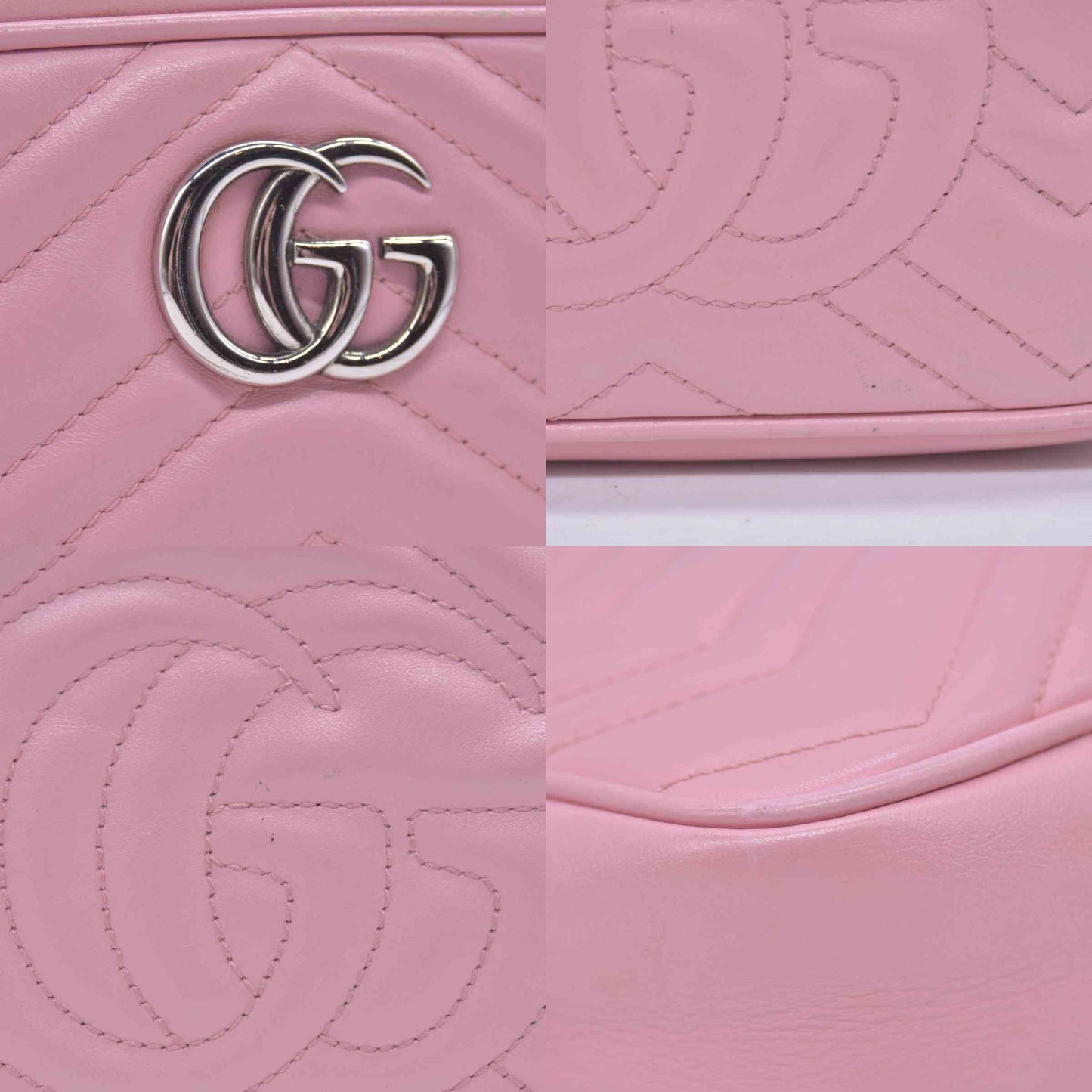 $1800 Gucci Mini Marmont Perfect Pink Camera Bag Crossbody CONSIGNMENT