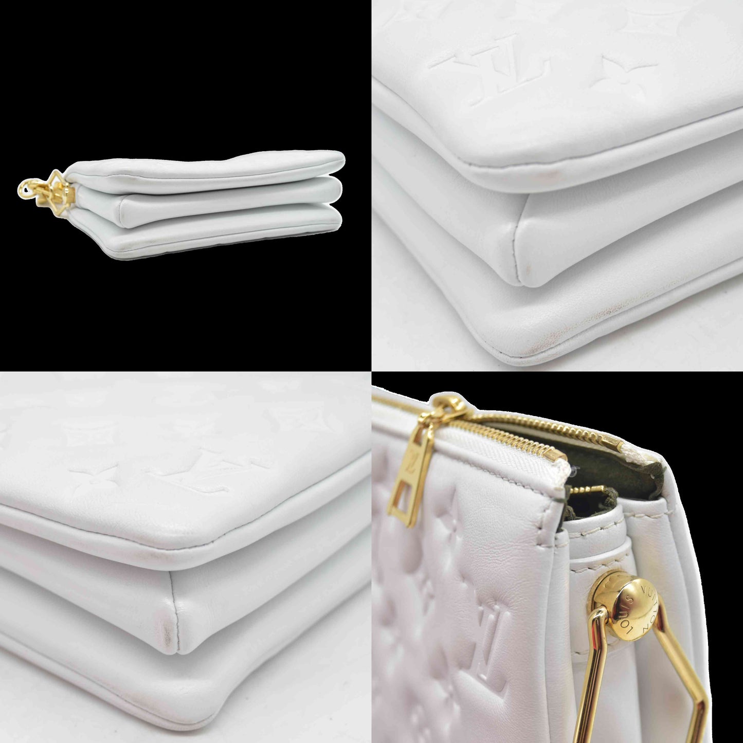 $4300 Louis Vuitton Coussin BB White Crossbody