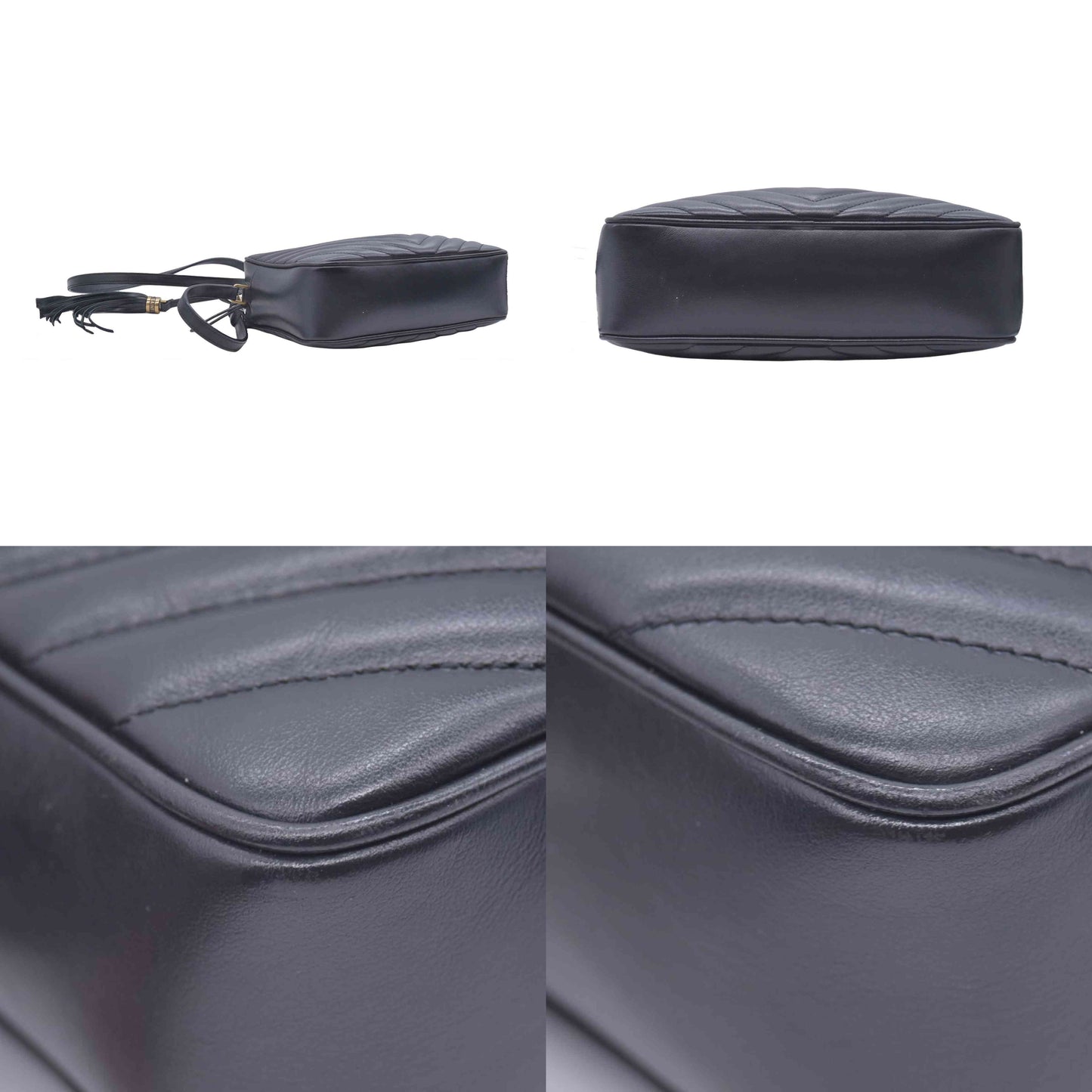 $1710 Saint Laurent Chevron Lou Camera Medium