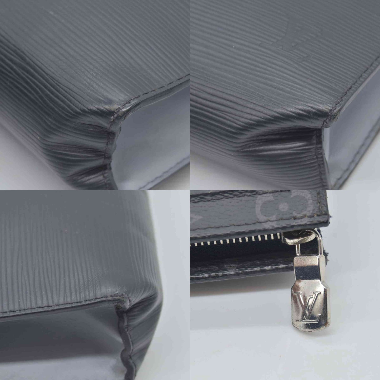 $1280 2017 Louis Vuitton Pochette Voyage Limited Edition Eclipse Epi Leather MM TA3187