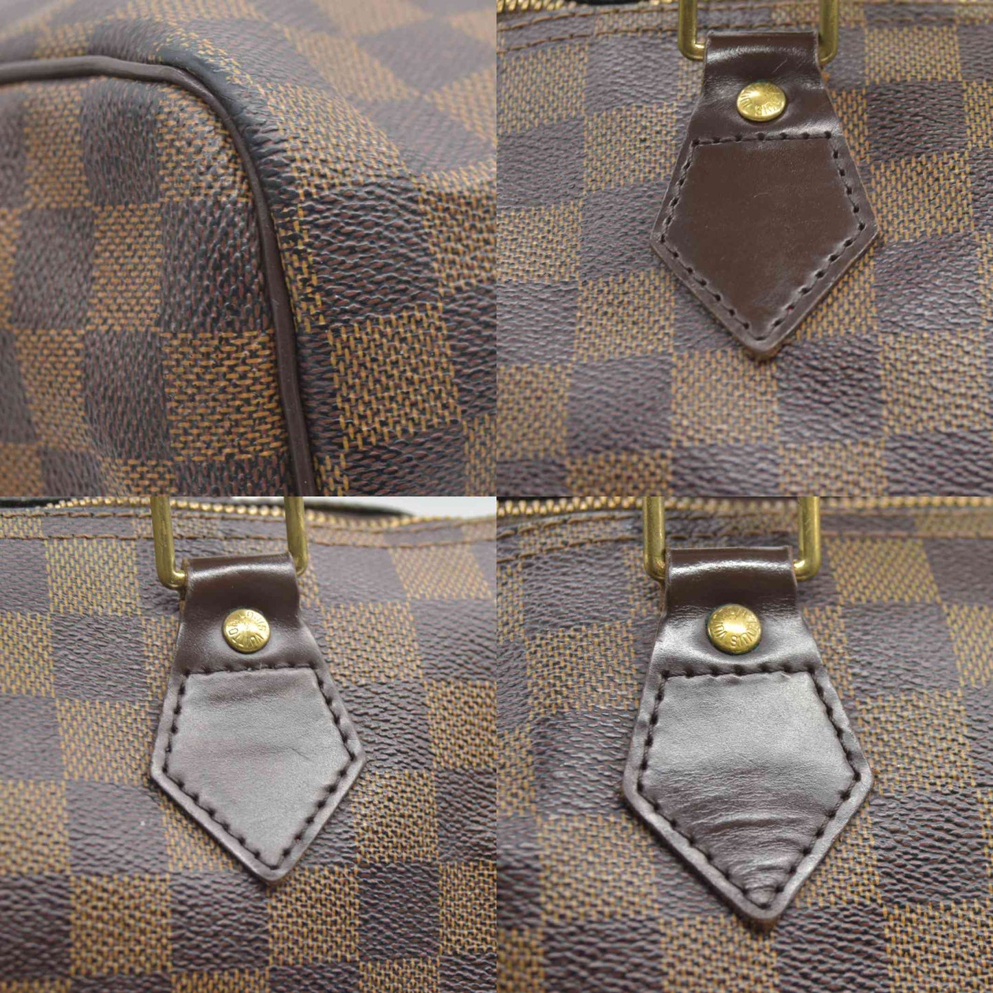 $1730 Louis Vuitton  Damier Ebene Speedy 35 DU0120 2010