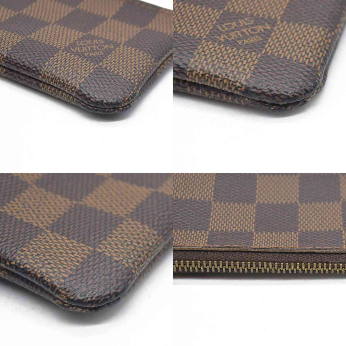 AUCTION  $345 Louis Vuitton  Damier Ebene Key Pouch