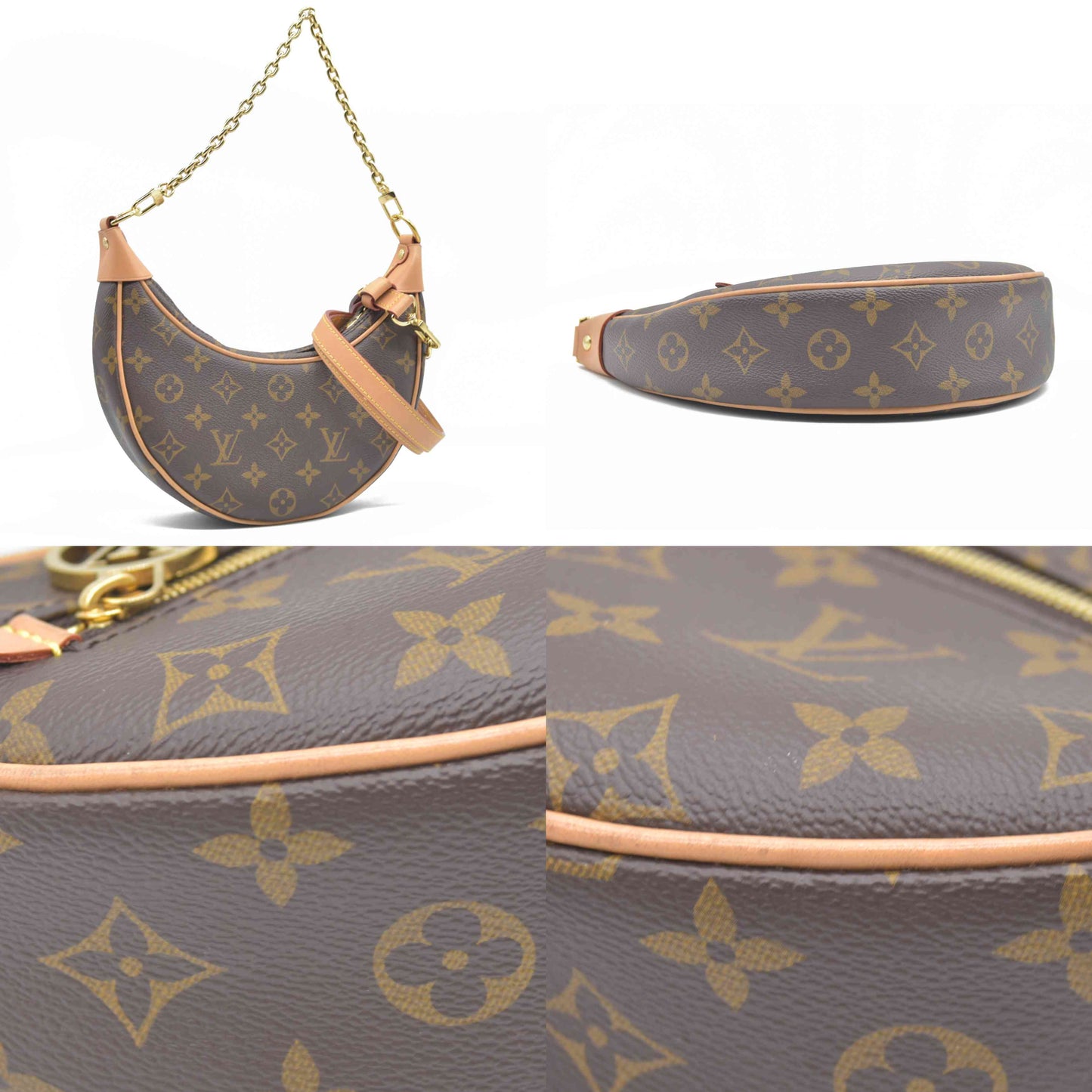 $2540 Louis Vuitton Monogram Loop Hobo Shoulder Bag RFID