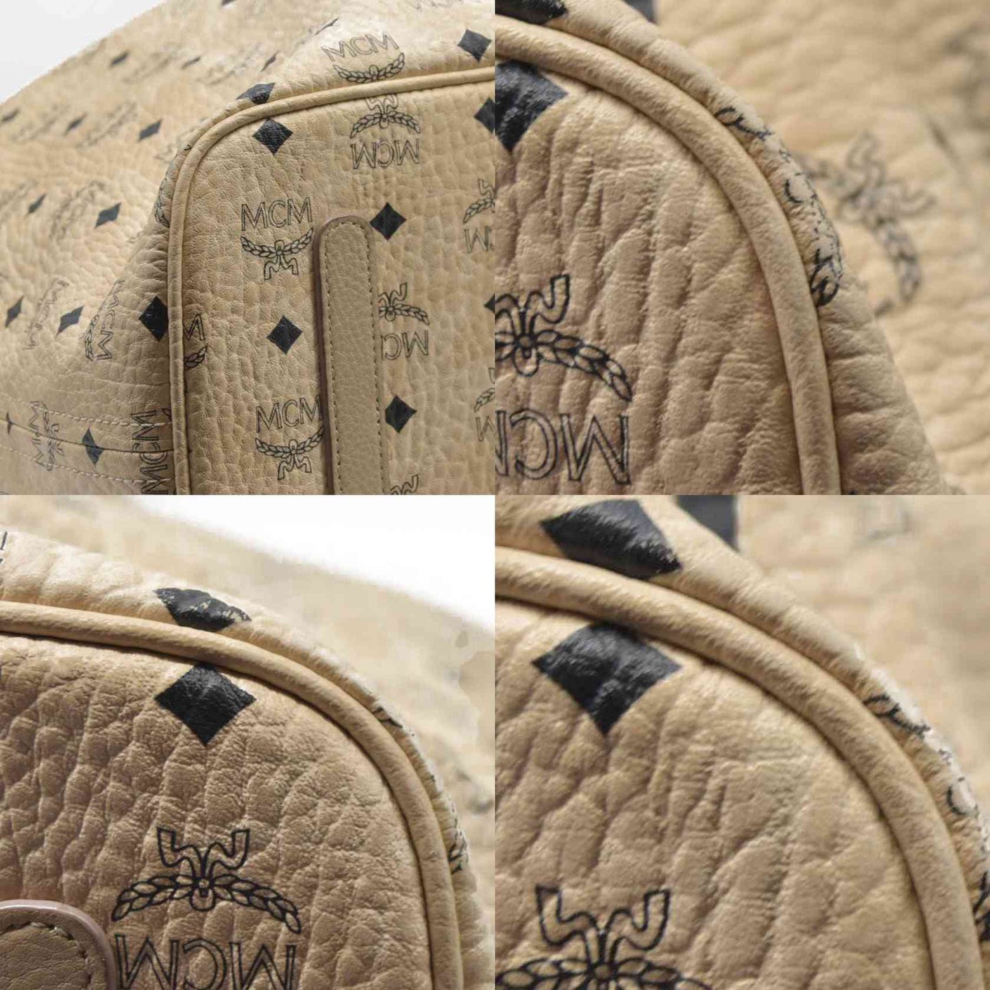 $830 MCM Tote Beige Large Liz Reversible Tote