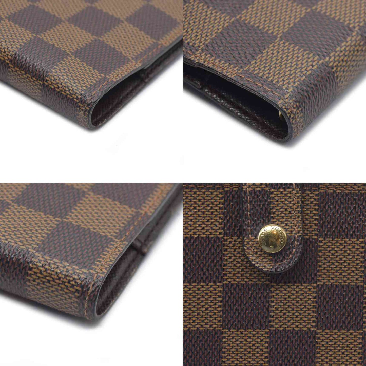 Louis Vuitton  Damier Ebene Small Ring Agenda Cover CA1002