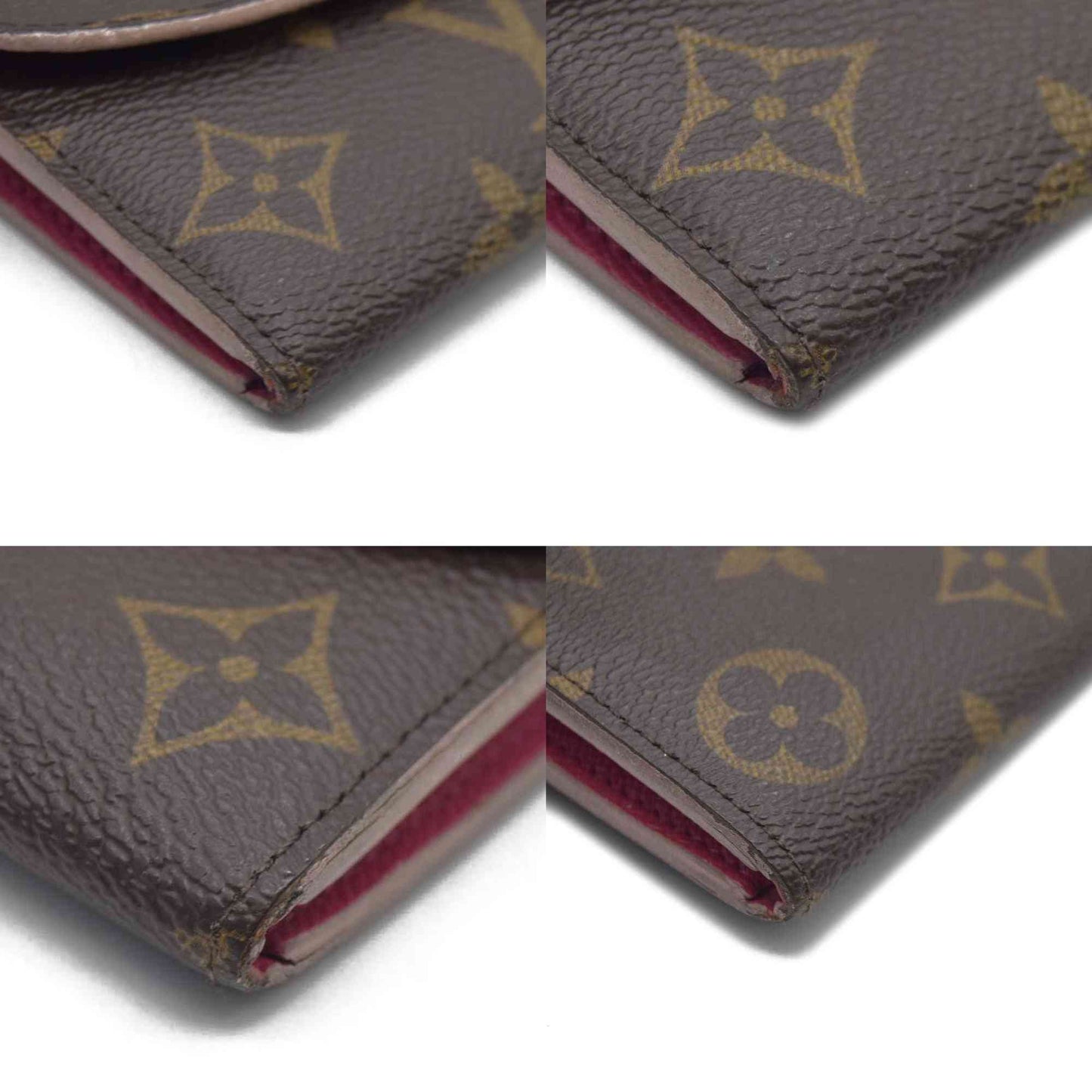 Louis Vuitton Monogram Bloom Flower Emilie Wallet Fuchsia CA4157