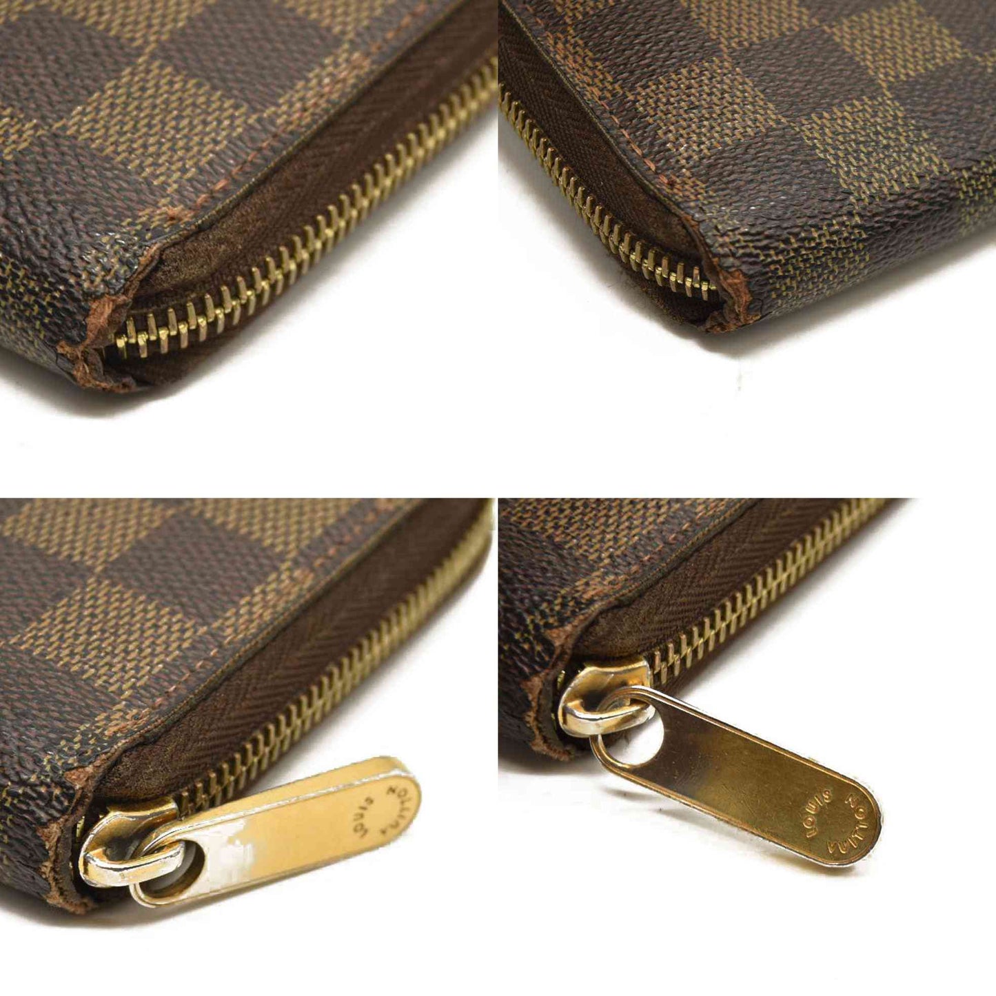 LOUIS VUITTON Damier Ebene Zippy Wallet CA1049