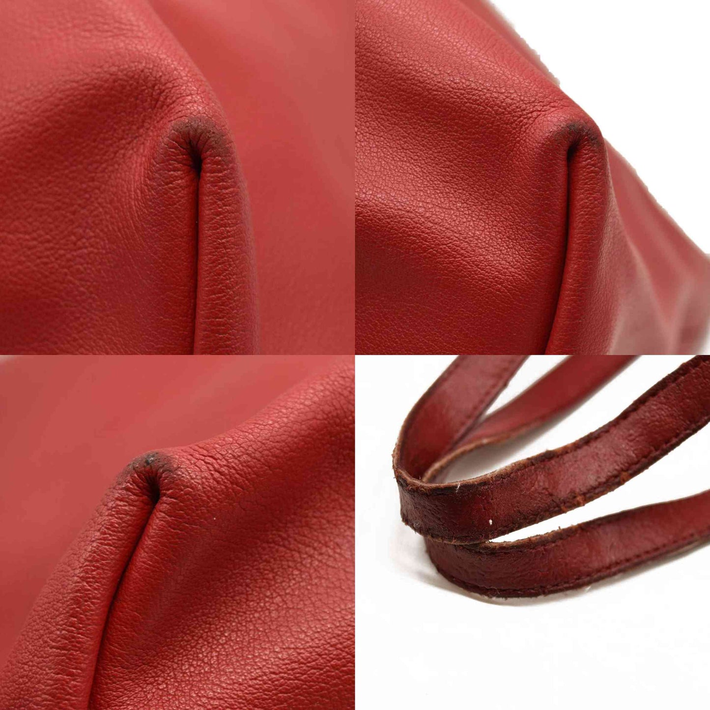 Saint Laurent  Calfskin Large Shopping Tote Opyum Red