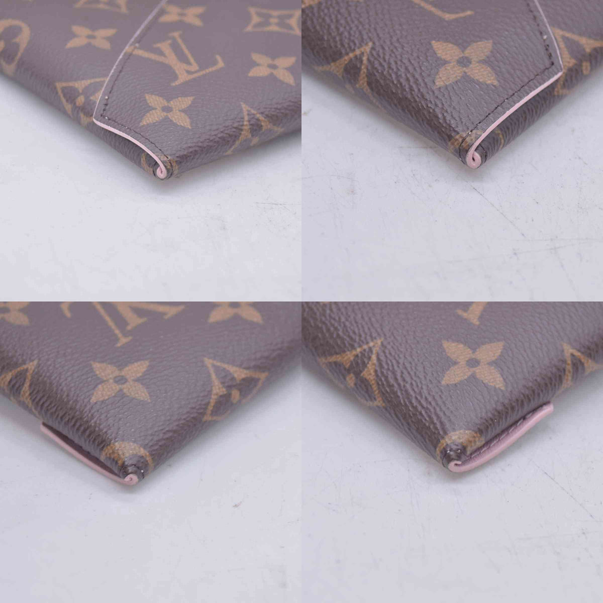 $845 Louis Vuitton Monogram Large Kirigami Pochette Insert Rose Ballerine CONSIGNMENT 10020966