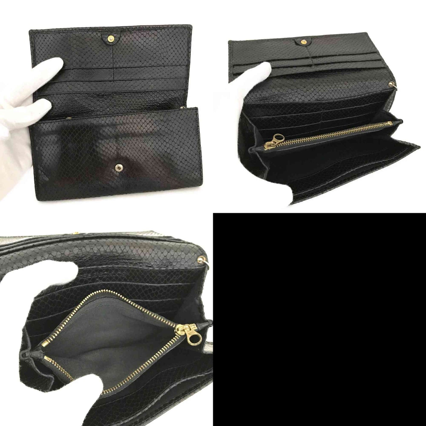 See By Chloe Leather Long Bifold Wallet Black