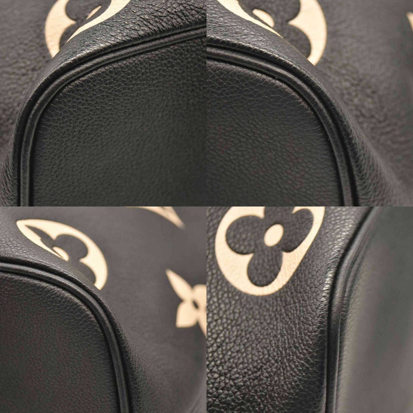 LOUIS VUITTON  Empreinte Monogram Giant Neverfull MM Black Beige