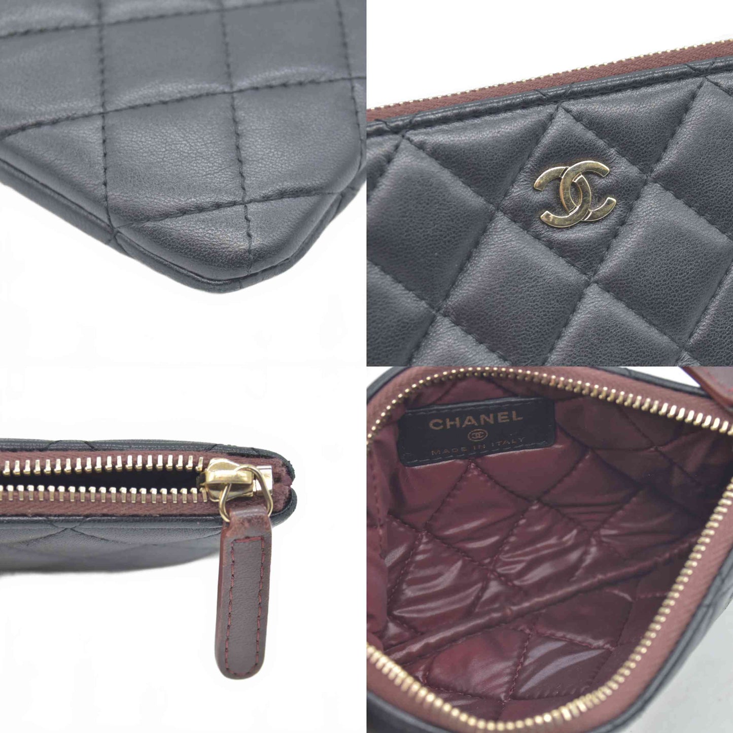 Chanel  Quilted Small Pouch Black 22 Series