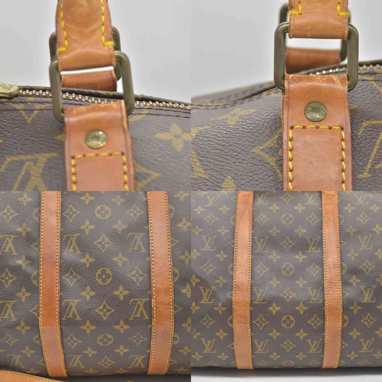 $2630 Louis Vuitton Keepall Bandouliere 50 Brown Monogram VI1920 1990