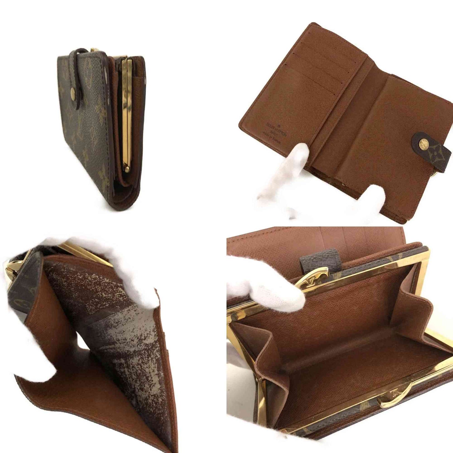 $750 1998 Louis Vuitton Monogram Porte Monnaie Billets Viennois Bifold Wallet MI1918