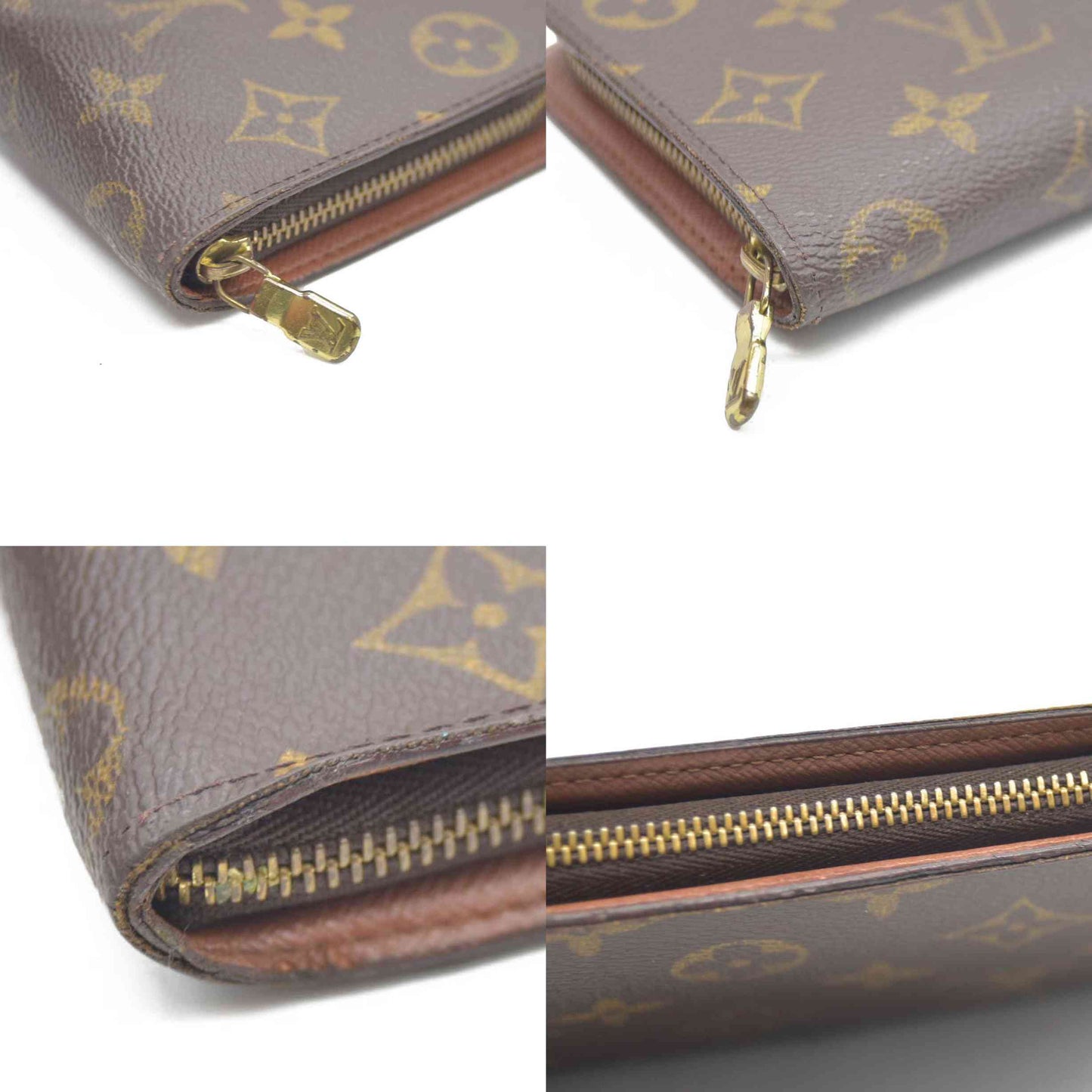 Louis Vuitton Monogram Porte Monnaie Zippy Long Wallet Brown CA0928