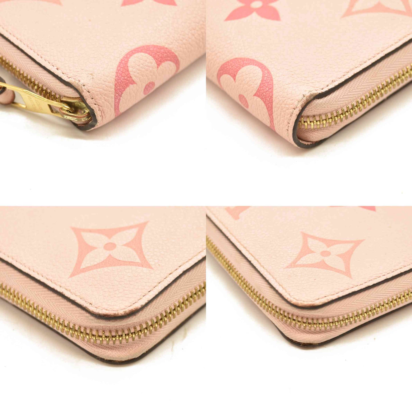 LOUIS VUITTON Empreinte Monogram Giant By The Pool Zippy Wallet Bouton De Rose RFID