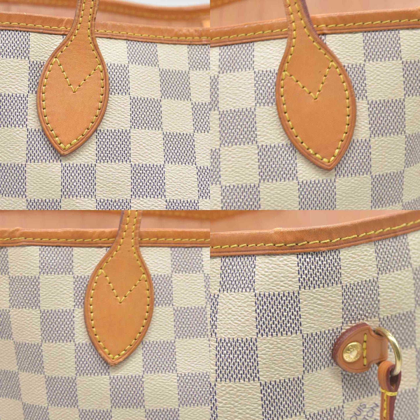 AUCTION $2170 Louis Vuitton  Damier Azur Neo Neverfull MM Rose Ballerine