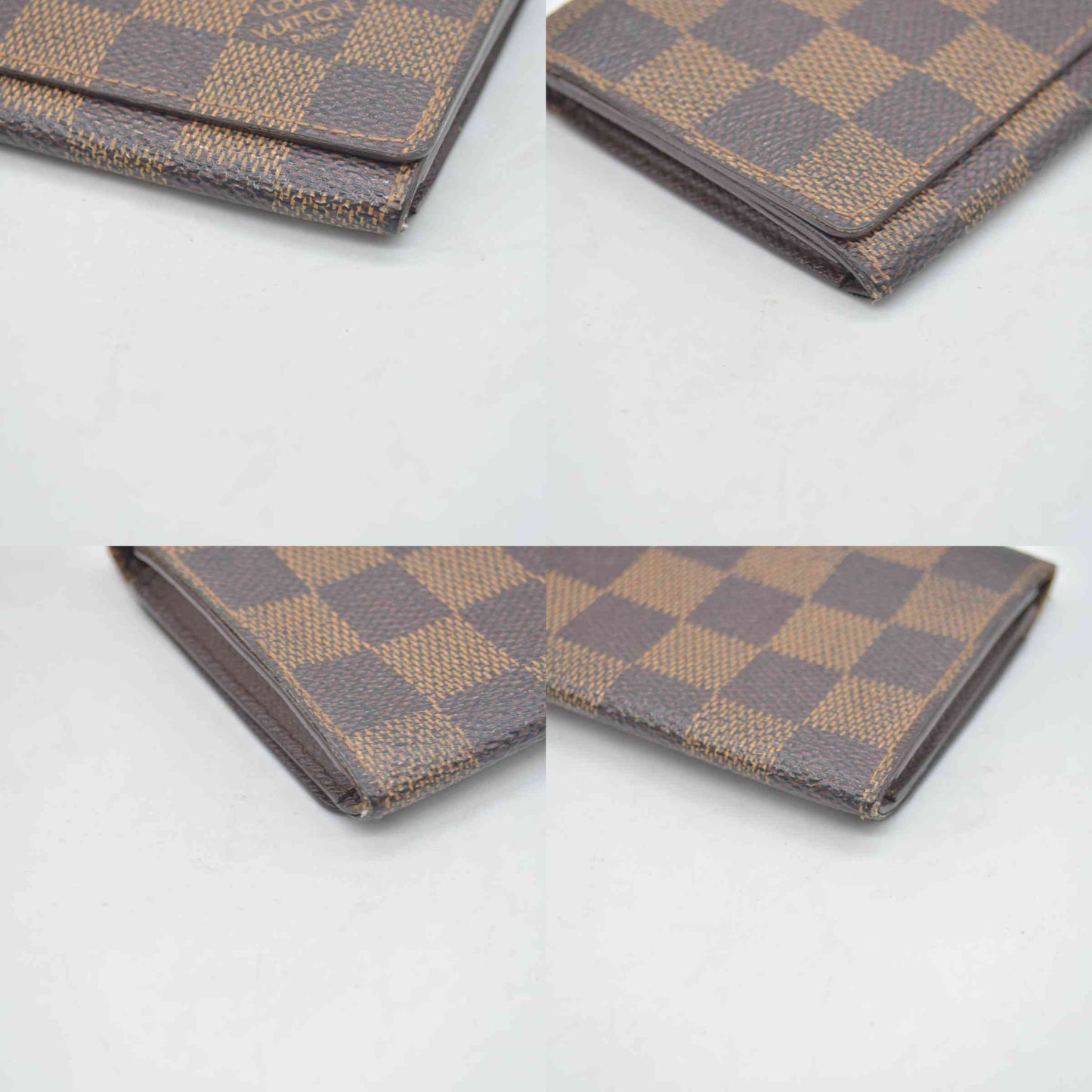 $315 LOUIS VUITTON Damier Ebene Envelope Business Card Holder CONSIGNMENT
