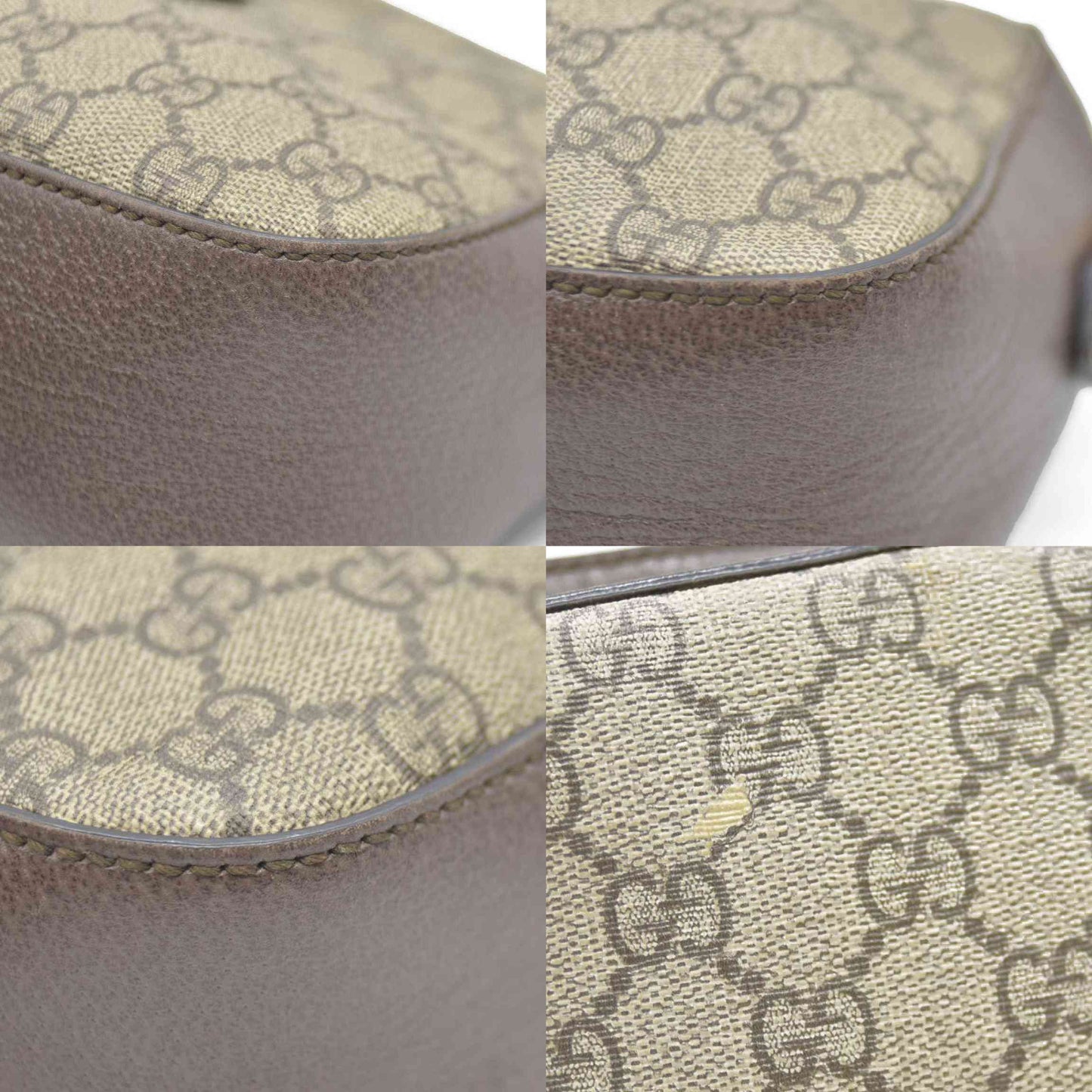 Gucci  GG Supreme Monogram Web Neo Vintage Shoulder Bag Beige New Acero Crop