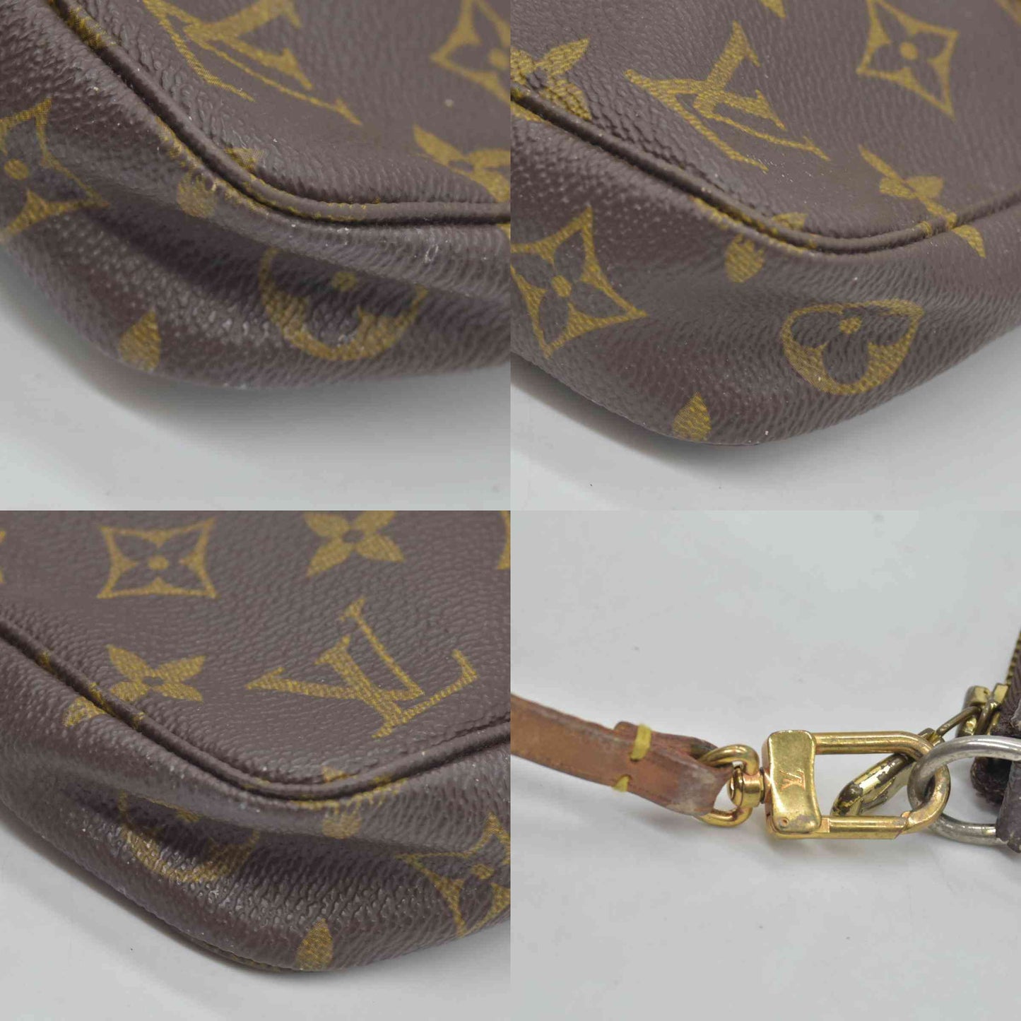 $1290 1999 Louis Vuitton Monogram Pochette Accessories Pouch Bag VI1909