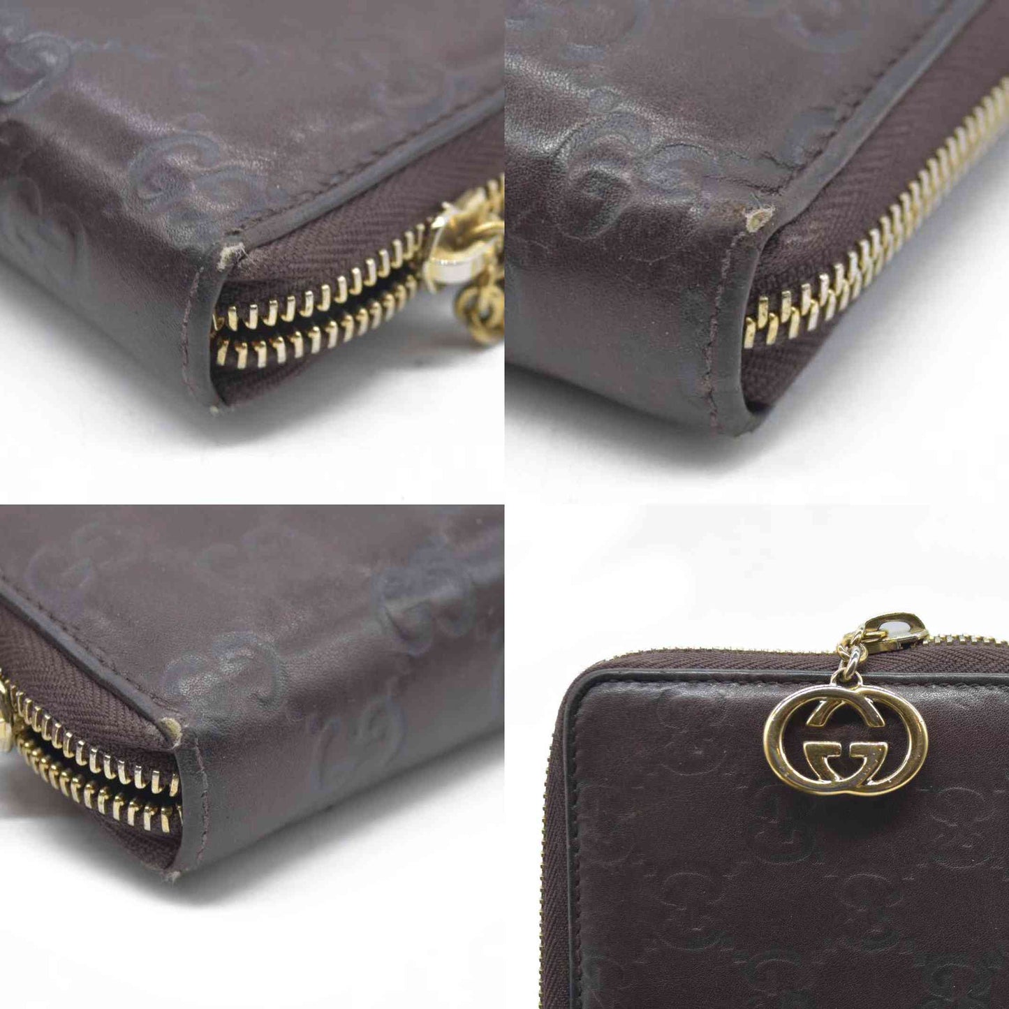 $900 CONSIGNMENT Gucci Leather Printed Continental Wallet