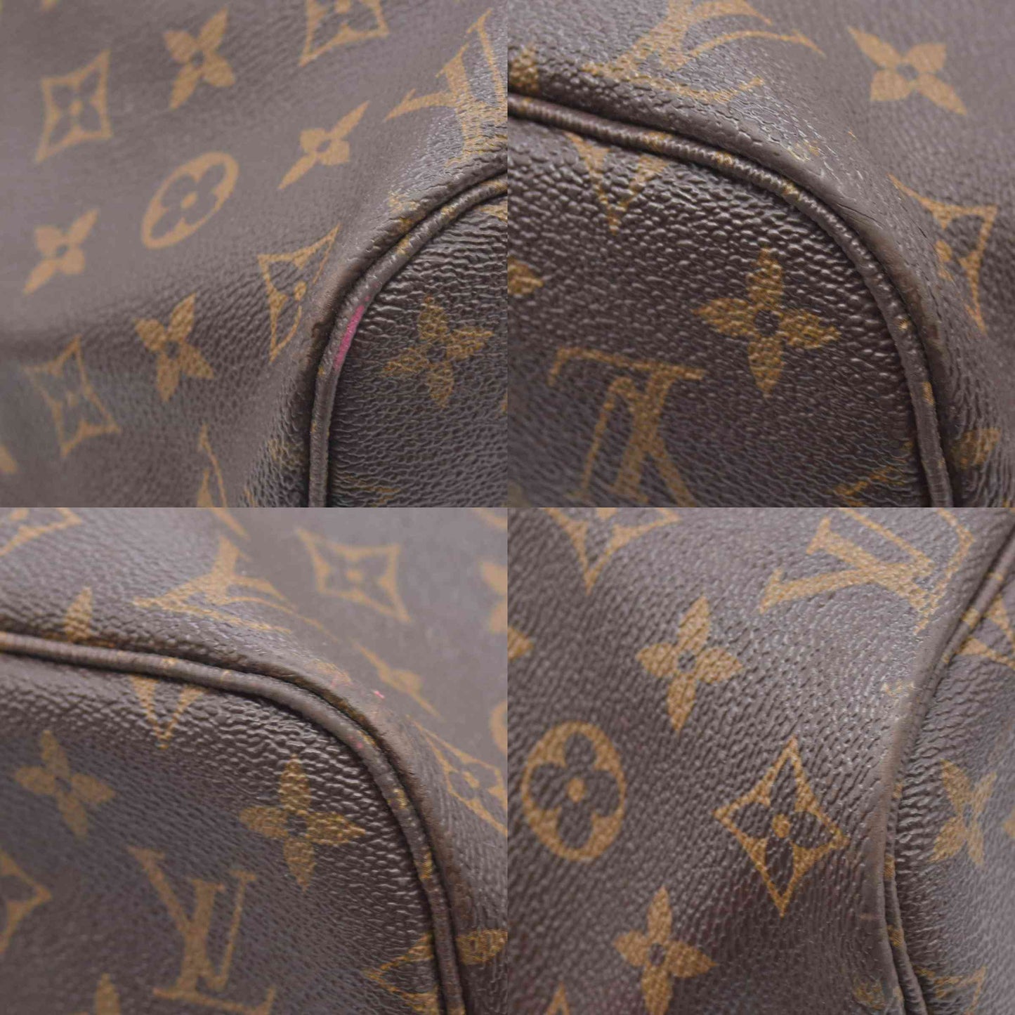 $2170 Louis Vuitton Neverfull MM Monogram Mid Size Cherry Red Tote