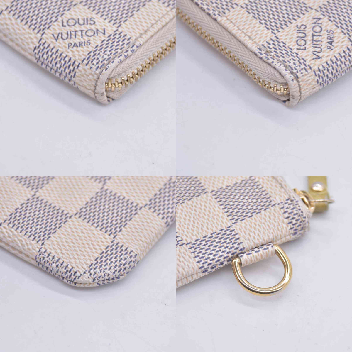 $440 Louis Vuitton Damier Azur Articles de Voyage Key Pouch Cles CONSIGNMENT