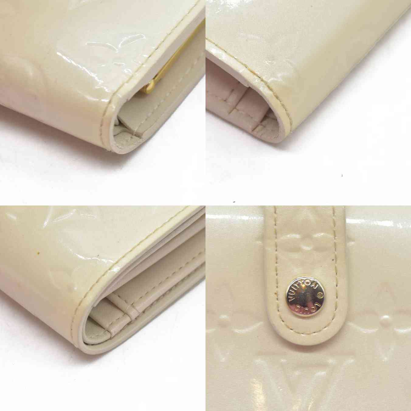 $795 LOUIS VUITTON Monogram Vernis French Kiss Lock Cream MI1058