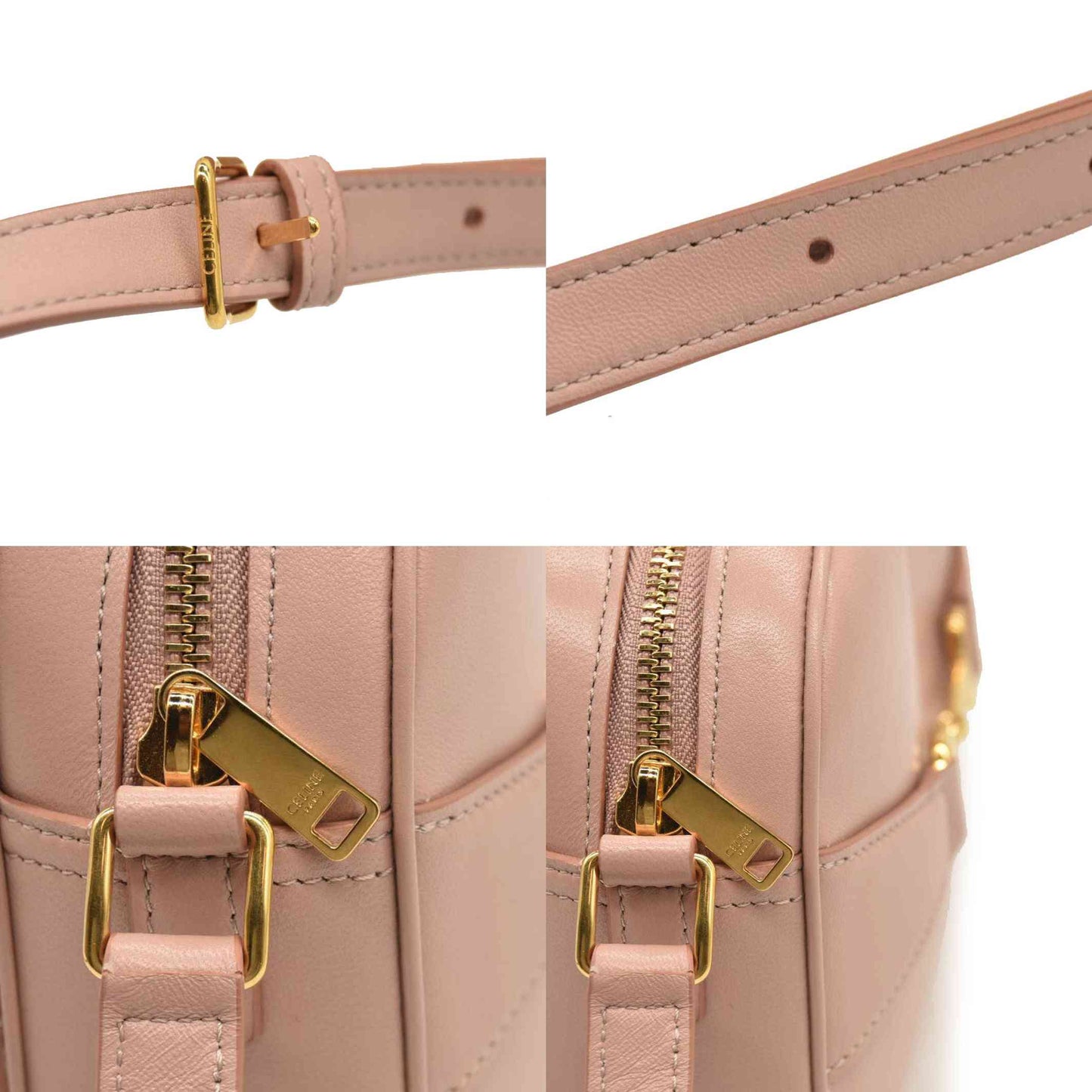 CELINE Calfskin Crecy Camera Bag Pink