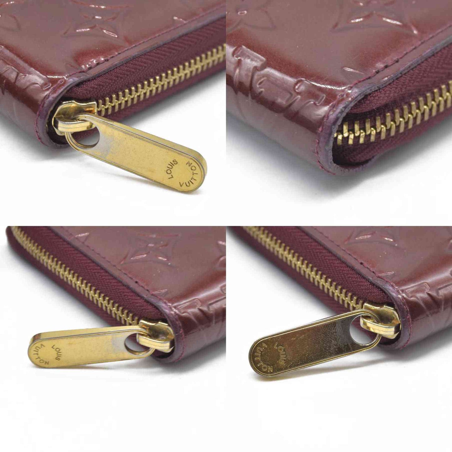 AUCTION $1030 Louis Vuitton  Vernis Zippy Wallet Rouge Fauviste SP2130