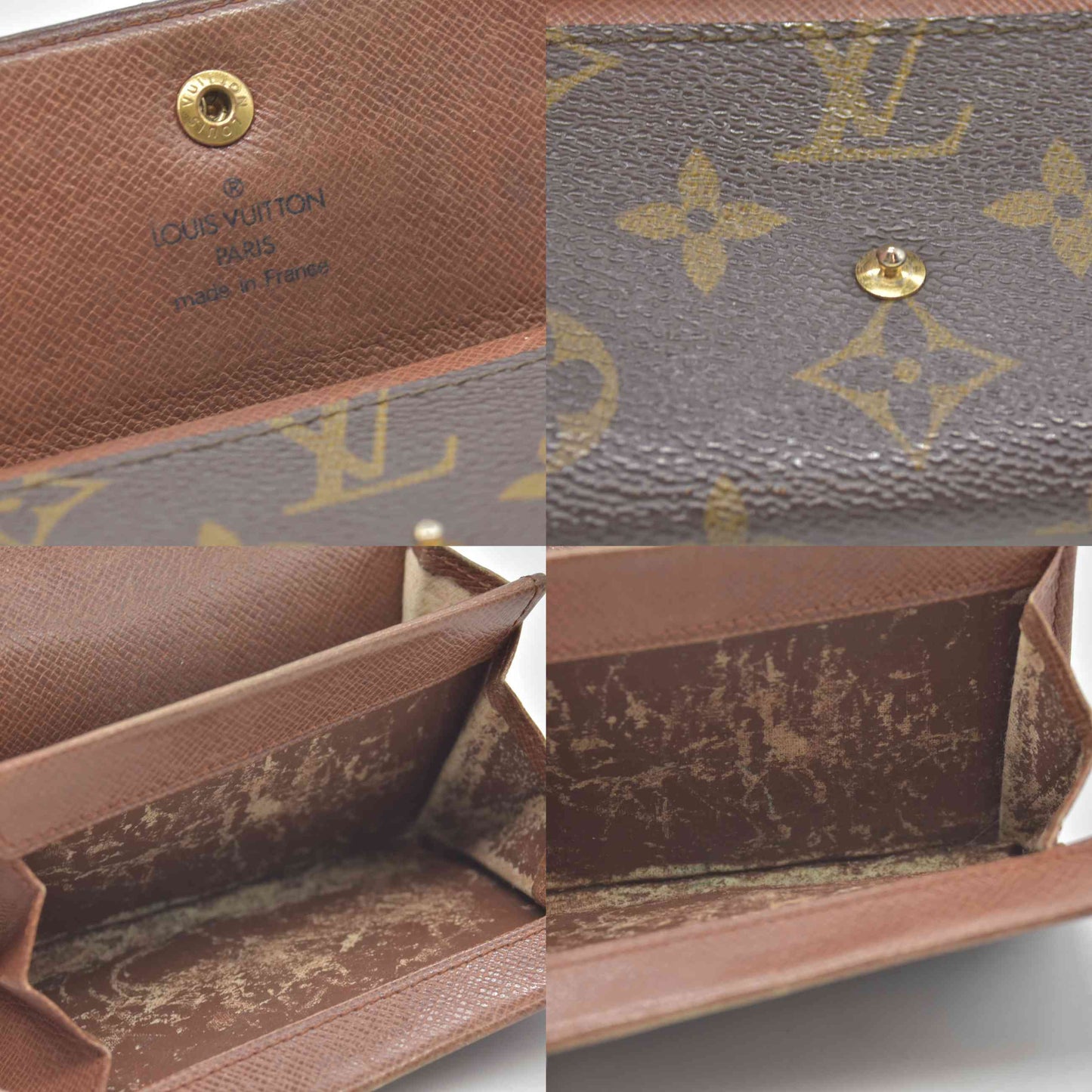 $450 Louis Vuitton Monogram Porte-Monnaie Plat Coin Purse