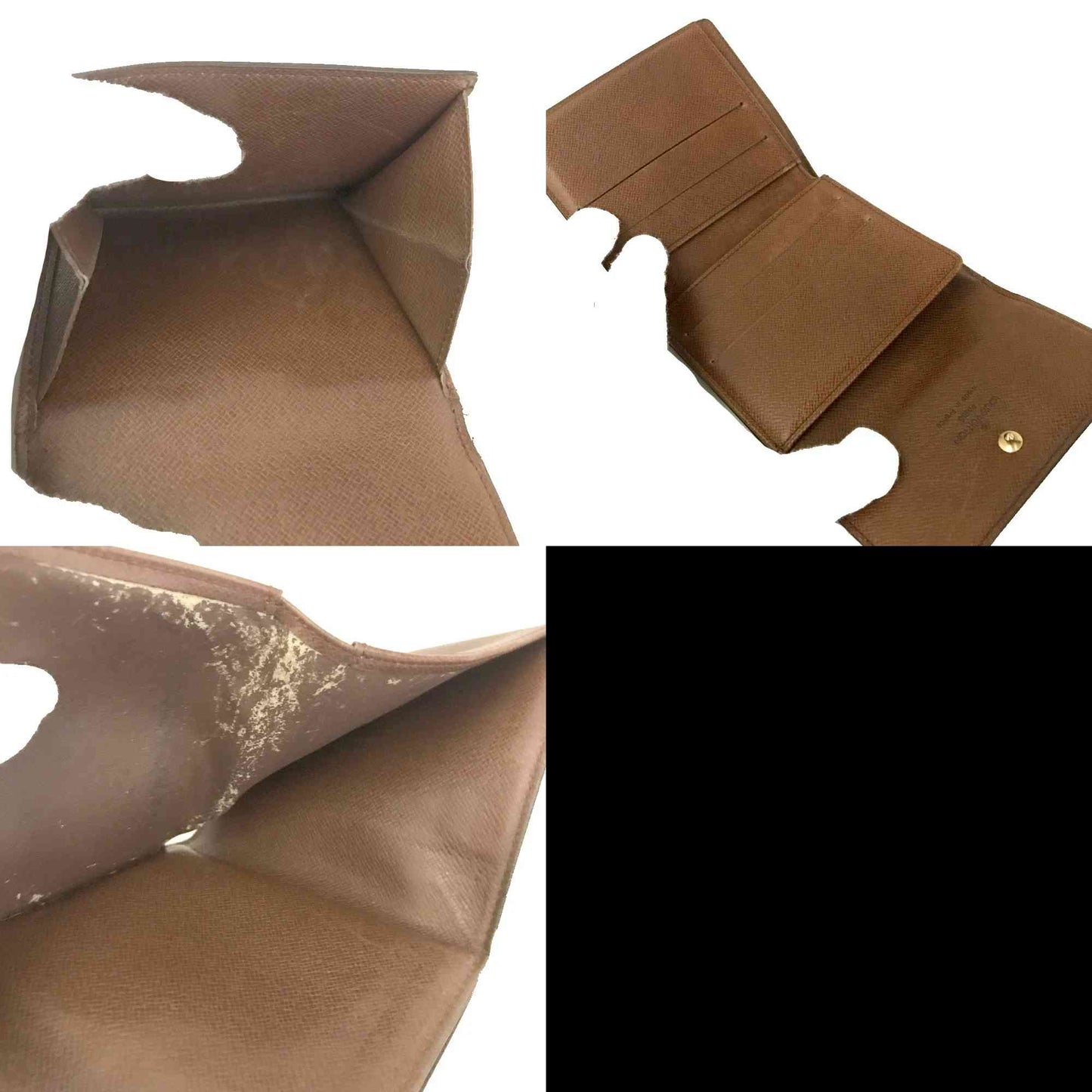 $605 Louis Vuitton Monogram Portefeiulle Elise Trifold Wallet Brown SP0924